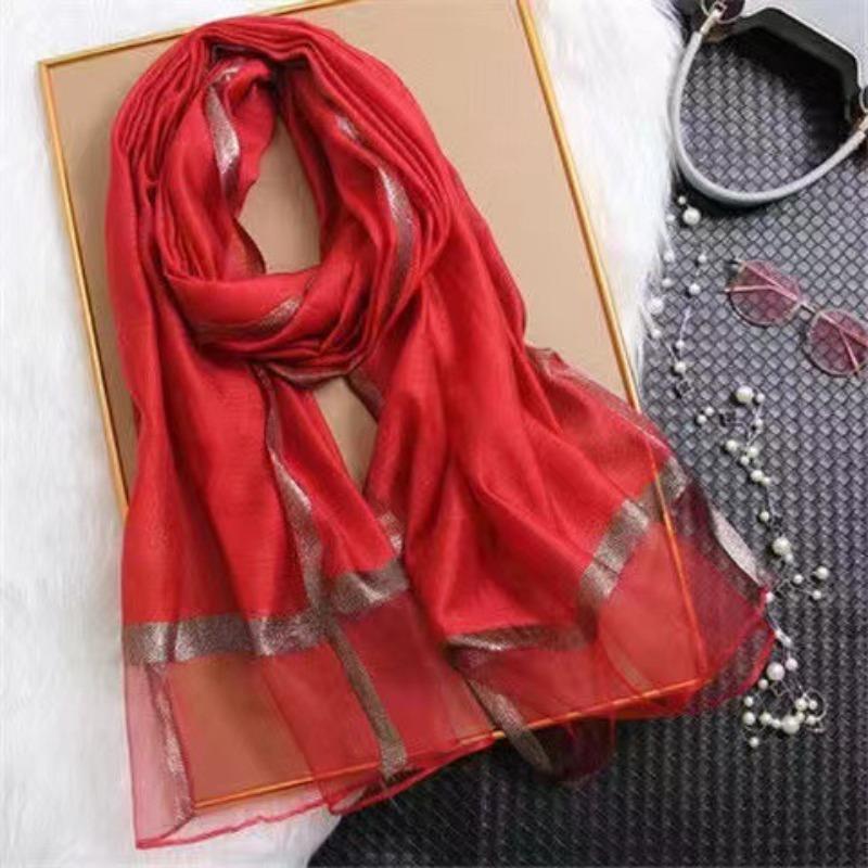 

Meier Mulberry silk scarf - lightweight silk shawl for women, perfect for air conditioning, summer outdoor activities, sun protection, and beachwear 70*190cm