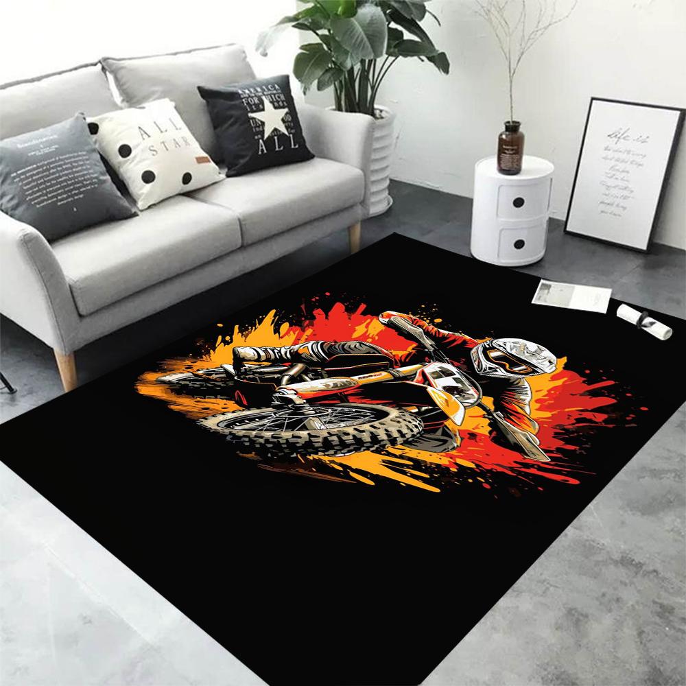 3D Printing Racing Motorcycle Moto Carpet for Living Room Bedroom Sofa Doormat Area Rugs Home Decor Kids Play Non-slip Floor Mat