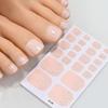 22tips Baking Free Toe Nail Sticker Wraps Solid Color Full Cover Toenail Polish Strips Summer Self Adhesive DIY Foot Decals