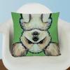 Fashion Cartoon Dog Waist Throw Cushion Cover Linen Pillow Case Home Sofa