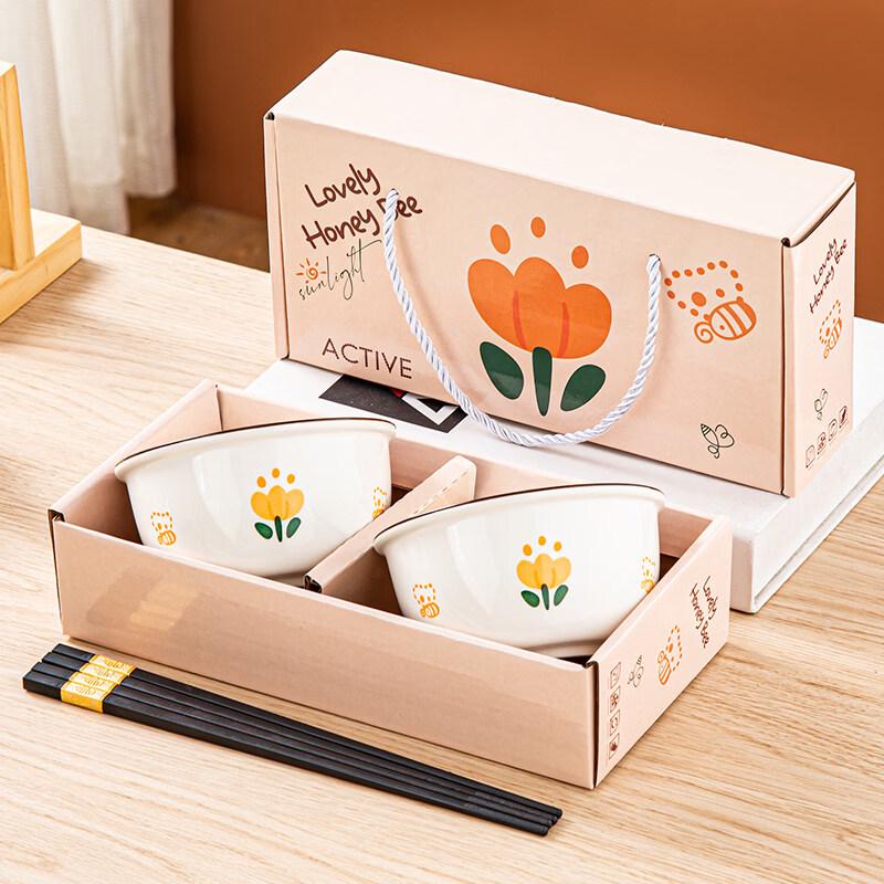

Tulip Ceramic Bowl and Chopstick Gift Set