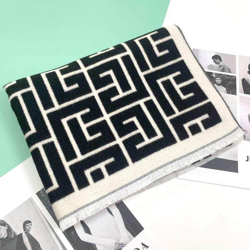 Autumn and winter new paper pattern jacquard imitation cashmere thick scarf autumn and winter new versatile thickened warm shawl