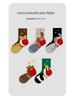 Children's Cartoon Animal Cotton Socks - 2025 Autumn/Winter Collection, Seamless Color Block Sporty Style for Boys