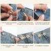 Zircon Stars Shaped Adjustable Tighten Invisibility Decoration Waist Buckles Jeans Pants Skirts Detachable Clothing Accessories