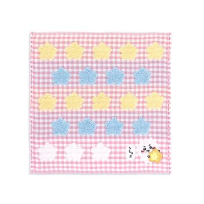 Chiikawa Star Towel Handkerchief Pink Gauze Pile Cute 41-1020070 Approx. 25 X 25 Cm