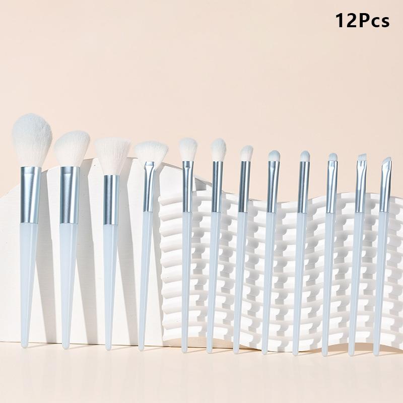 

Набор из 12 кистей для макияжа, мягкие, пушистые, для косметики, основы, румян, теней для век, консилера, двух цветов, косметических инструментов для макияжа синий