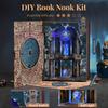 MiniCity DIY BookNook Kit Dollhouse Kit Miniature House Kit BookNook Suitable for and Birthday with LED Light - - - - Beginners, Teenagers, Adults,