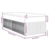 VidaXL Slatted Bed Base with Mattress Light Grey 90x200 Cm Fabric 3285539