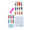 1 Set 3D Press On Nails Easy Removal Almond French Tip Stick-on Fake Nails Full Cover Glue On False Nails Women DIY Manicure Supplies
