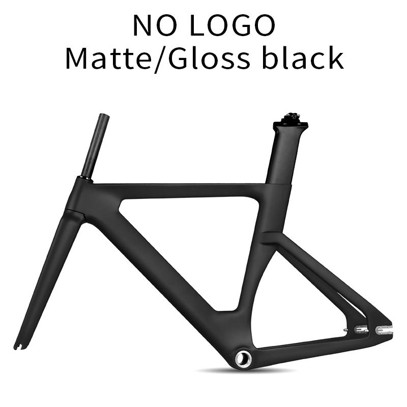Карбоновая трековая рама BXT Карбоновая рама BSA для гоночного трекового велосипеда Фреймсет Рама велосипеда с фиксированной передачей 120*9 мм задний дропаут Велосипедные запчасти No logo Black Matte-49 чёрный