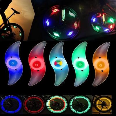 1PC Bike Wheel Spoke Light Tire Lights 3 Mode Wheel Color Spoke Light LED Waterproof Bike Safety Warning Spokes Lamp Bike Decor