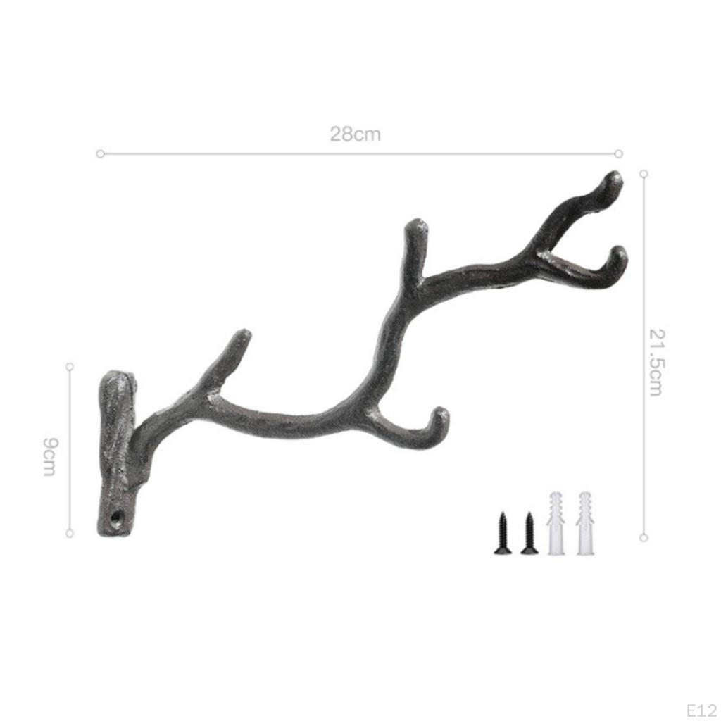 Cast HeavyDuty Coat Hook Decorative Rustic Wall Heavy Duty Vintage Style Hat Rack for Entryway,