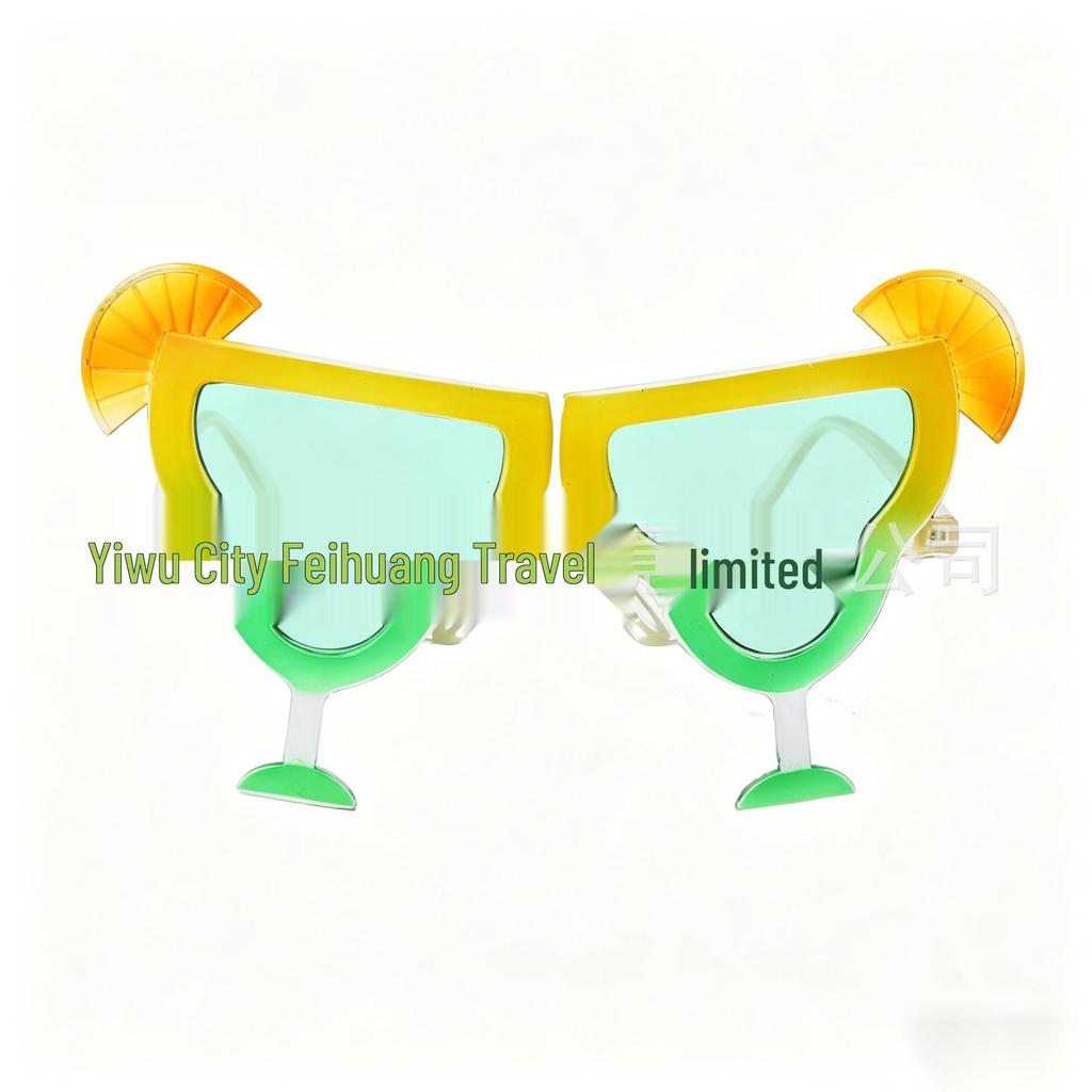 Hawaiian Beach Party Glasses: Coconut Tree, Flamingo, Parrot, Ice Cream, Flower & Wine Glass Fun