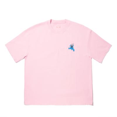 Li Ning Letter Print Breathable Versatile Short Sleeve T-Shirt Men Tops Blossom-Pink AHSVB23-4