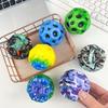 Useful Hole Galaxy Soft Bouncy Ball Anti-Fall Moon Shape Porous Bouncy Ball Popping Sensory Fidget Toy Adult Kids Stress Relief
