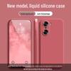 Compatible with Honor 60 Pro: Simple, Pure Color, Rubik's Cube Liquid Full-Wrap, Anti-Fall, Silicone Soft Case.