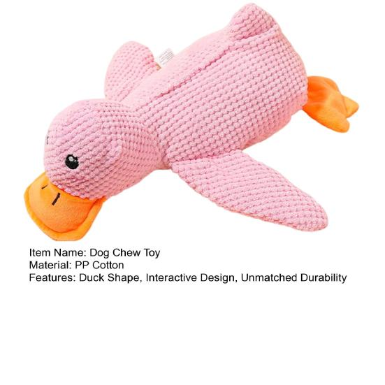 Pet Teeth Grinding Toy Multi-purpose Plush Duck Toy Interactive Rattle Design Chew Toy Dental Health Dog Toy