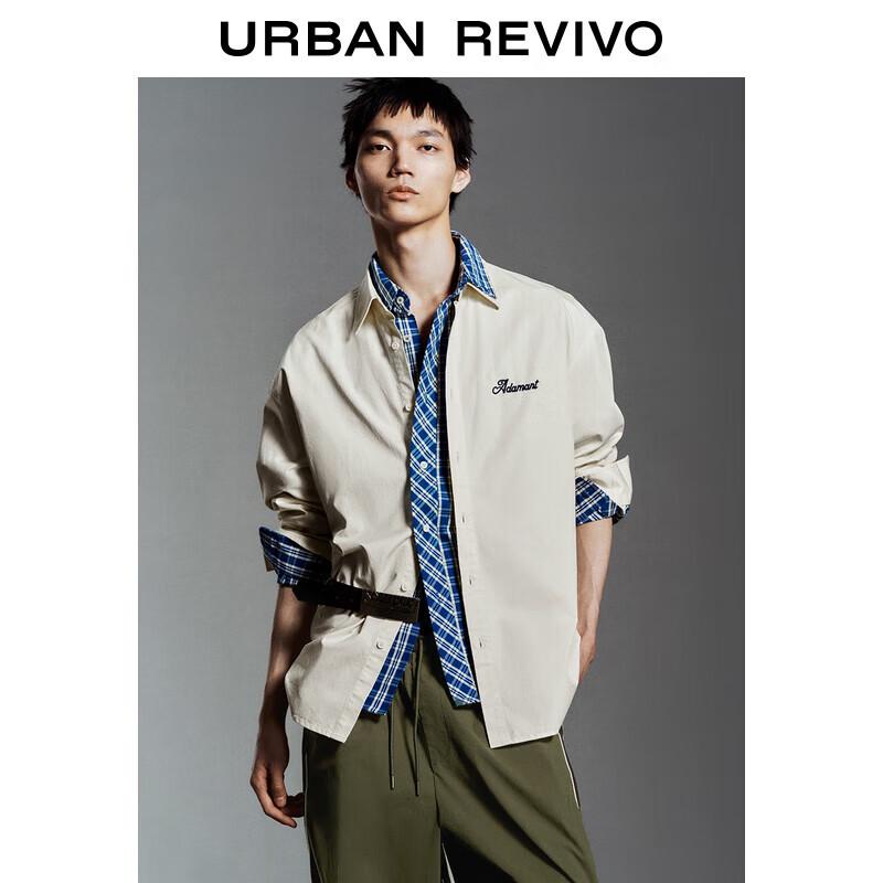 UR Men s 2025 Spring Casual Pattern Loose Long-Sleeve Shirt L