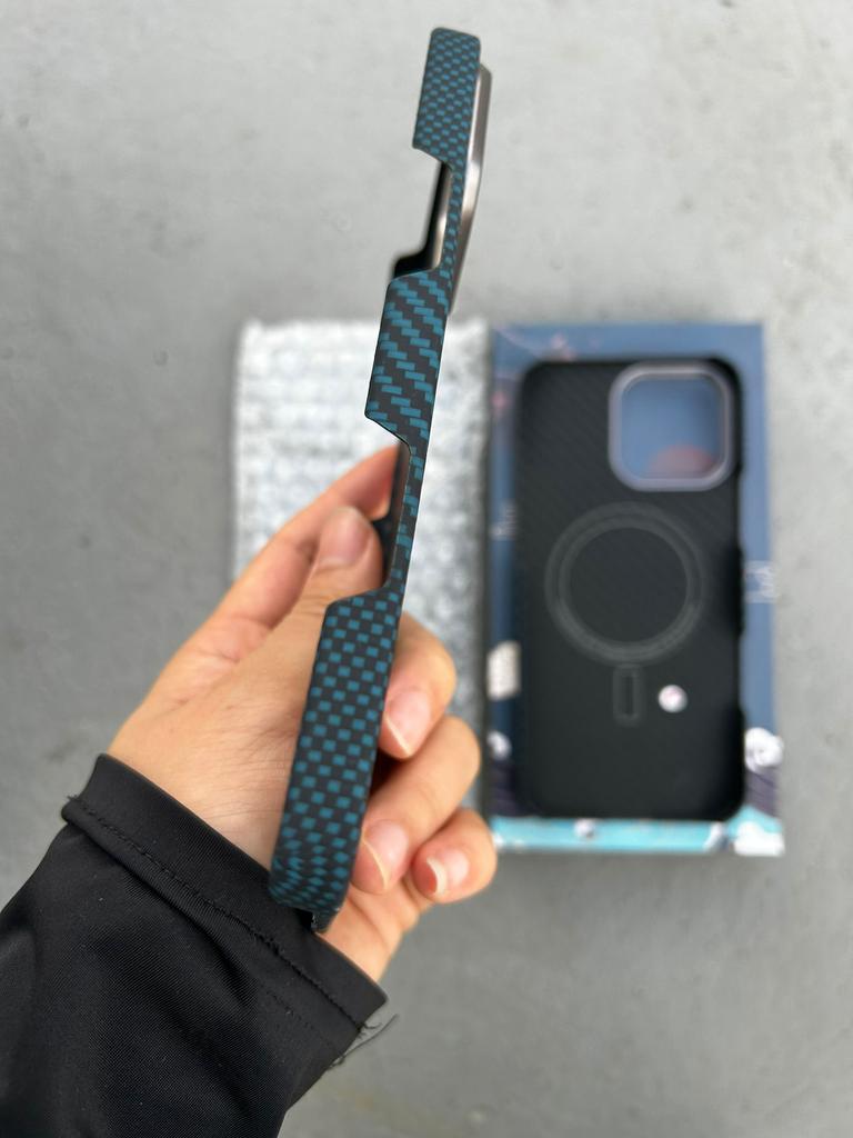 Real Aramid Carbon Fiber Phone Case Cover On For Iphone 13 14 15 16 Pro Max 16Pro ProMax I14 I15 I16 Magnetic Cover for Magsafe
