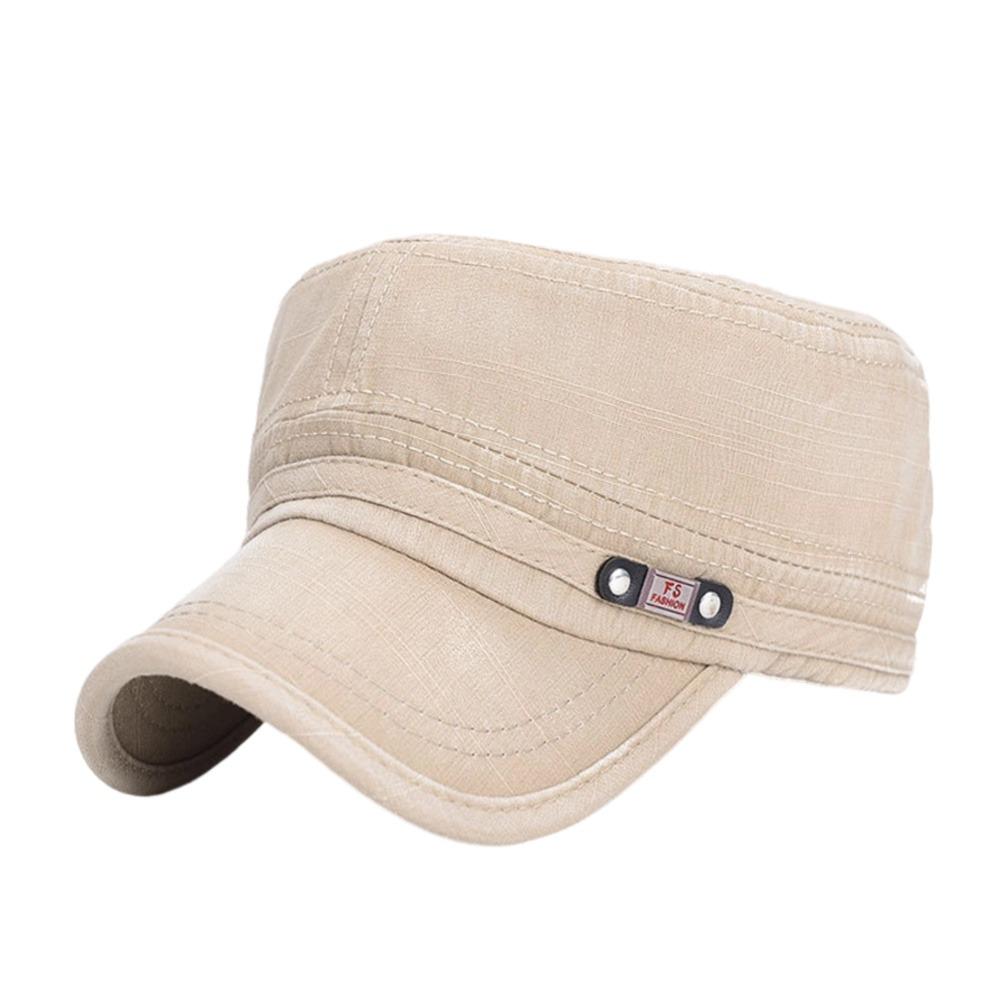 

Fashion Anti-UV Fishing Hat Cotton Retro Baseball Cap Outdoor Sunscreen Casual Flat Top Hat Spring Summer