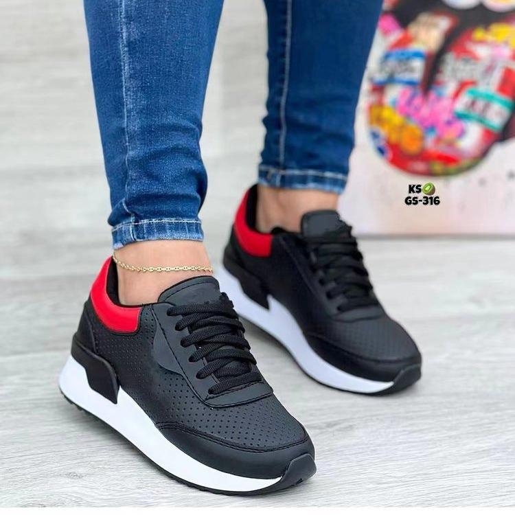 Mesh Lace-up Women's Round Toe Sports Shoes – Soft Sole, Casual Sneakers for Students