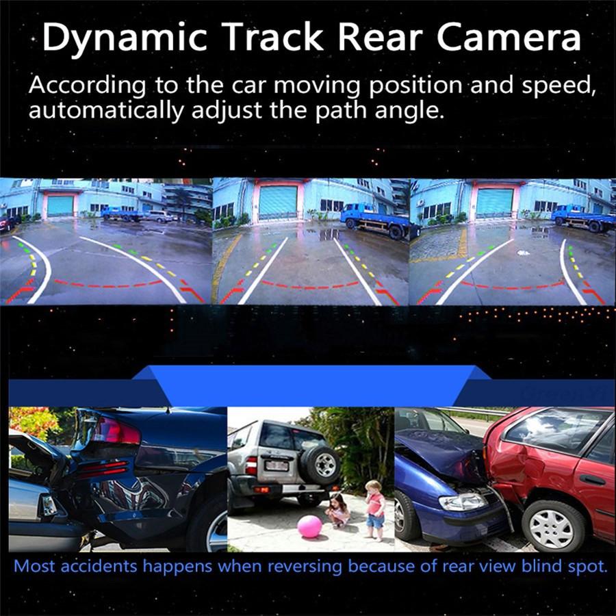 5 Inch Car Monitor TFT LCD HD Digital LED Night Vision Reverse Parking Waterproof with 12LED Dynamic Track Camera