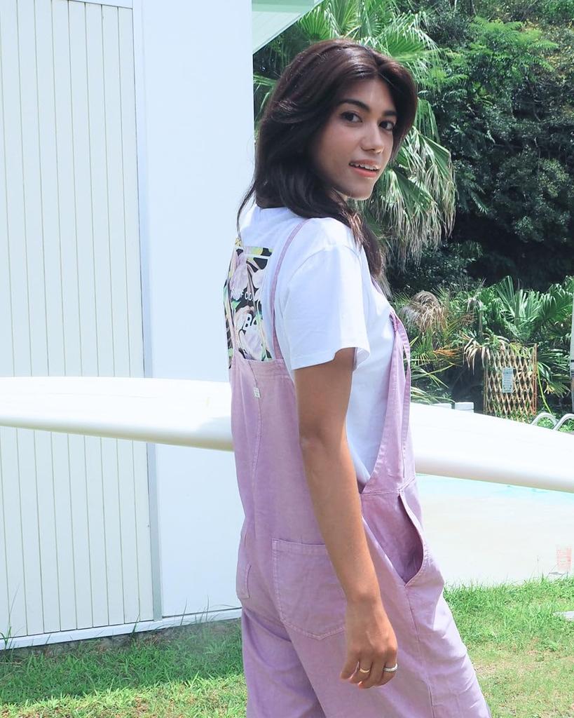 Billabong Modern Square Logo Boy Fit White Tee, Women's,