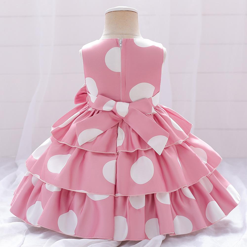 Baby Girl Dress Big Dots Princess Tutu Wedding Birthday Party Outfit