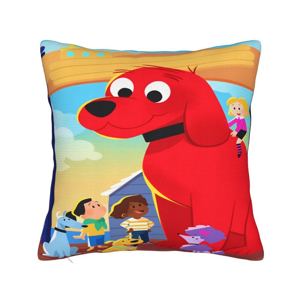 C-Clifford the Big Red Dog Pillow Case Novelty Pillow Cover Soft Pillowcases For Chair Sofa Home Decor