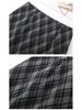 Women's High-Waist Woolen Plaid A-Line Skirt - Autumn 2025 Collection