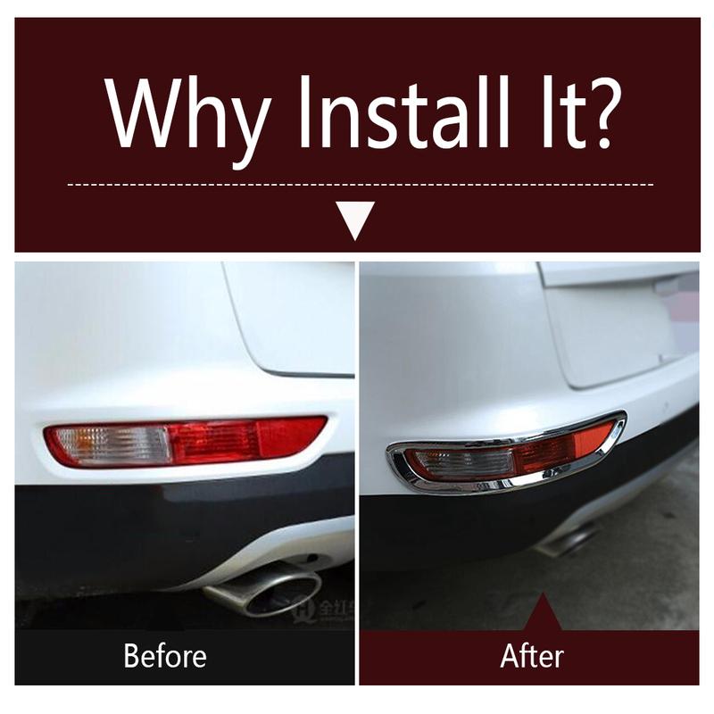 Car Rear Fog Lamp Light Frame Decoration Cover Trim For Kia Sportage 4 QL 2016 2017 2018 ABS Chrome Accessories Exterior Refit