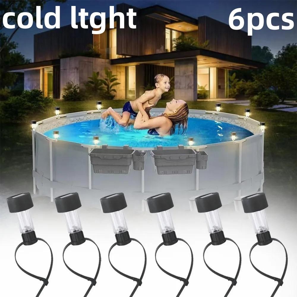 

Солнечные светодиодные светильники для бассейна, подходят для украшения ограждения наземного бассейна, светодиодные водонепроницаемые аксессуары для бассейна, ночной светильник для вечеринки у бассейна cold