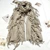 New Solid Color Tassel Imitation Cashmere Scarf On Both Sides for Women Autumn and Winter Versatile Shawl High End Winter Warm Thickened Scarf