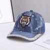 Fashion new handmade rhinestone baseball cap women's European and American fashion diamond-encrusted denim sunshade cap