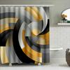 Modern Black Grey Yellow White Geometric Shower Curtain Waterproof Bath Room Decor Home Decoration Customizable Size Options Ava
