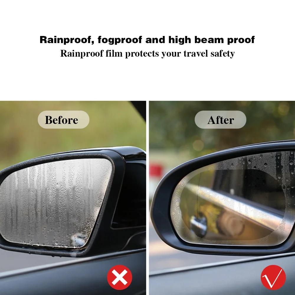 2/5 Pcs Car Side Rearview Mirror Waterproof Anti-Fog Film Side Window Glass Film ProtectExterior Parts Car Glass Accessories