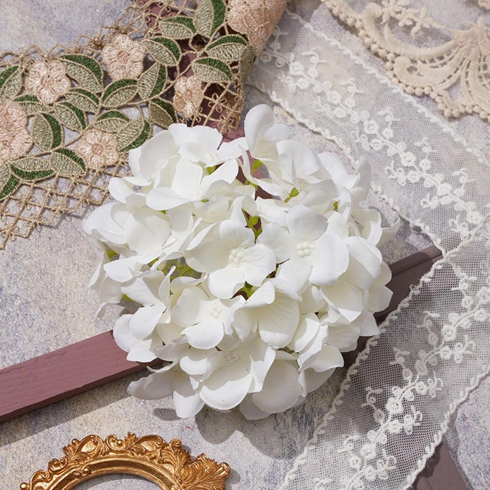 

Hydrangea Bridal Headwear White Flower Hair Jewelry New Bride Headdress Photography Accessories White-1Pair