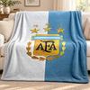 Argentina National Team Blanket Flannel Blanket Soft Cozy Plush Throw for Sofa Bed Lightweight Home Decoration Outdoor Camping