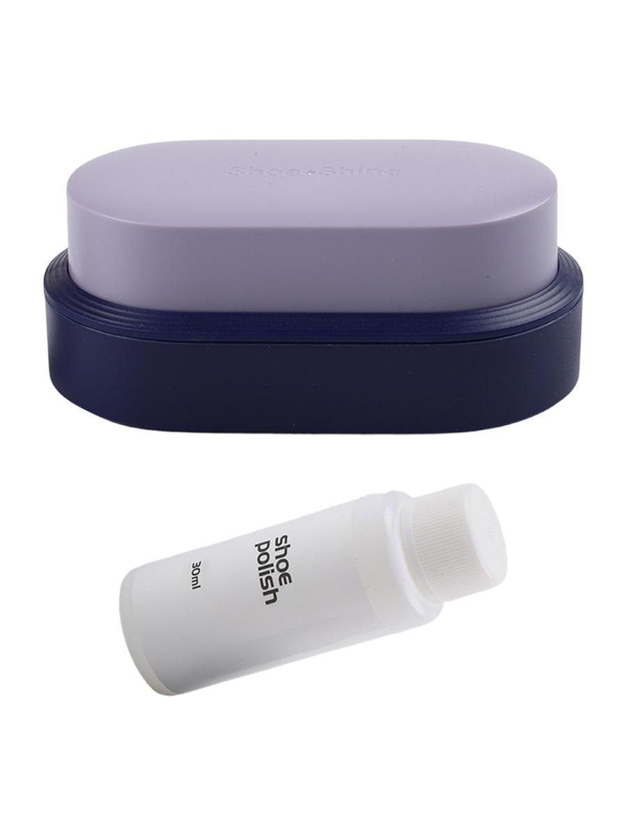 

For leather shoe polish cleaner with dual sided sponge and refill for effective maintenance of For leather shoes and goods синий