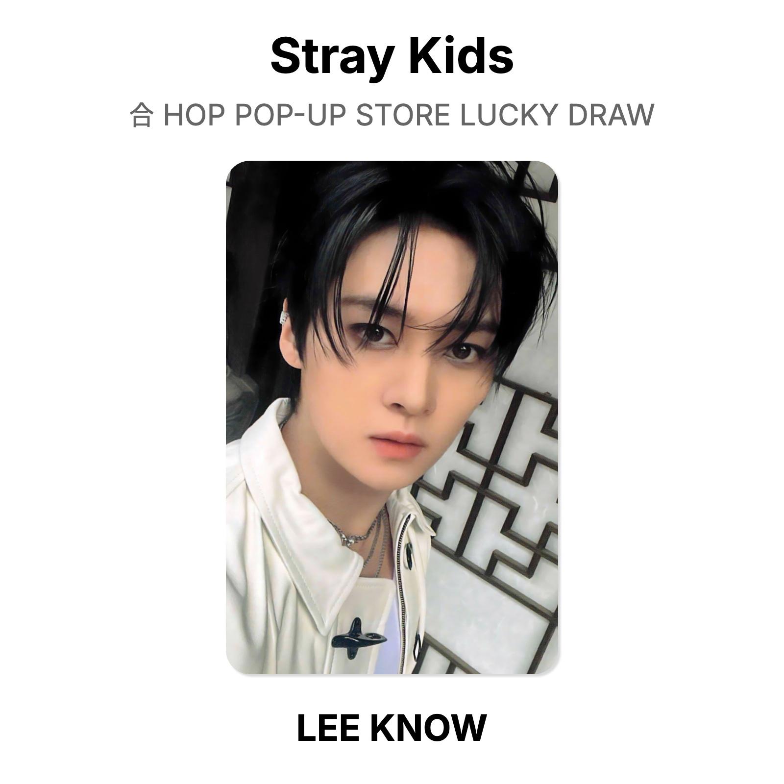 Stray Kids HOP POP-UP STORE LUCKY DRAW Official Photocard LEE KNOW