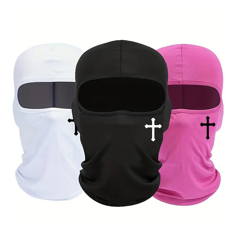 1Pcs Cross Riding Helmet Headgear Breathable Black Balaclava Face Mask Moisture Wicking For Cycling Hiking Outdoor Headgear