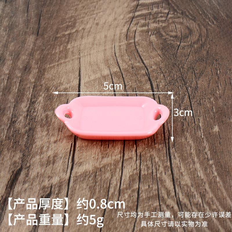 Mini Miniature Simulation Plate Small Bowl Tableware Diy Food Play Accessories Mini Container Play House Kitchen Toys