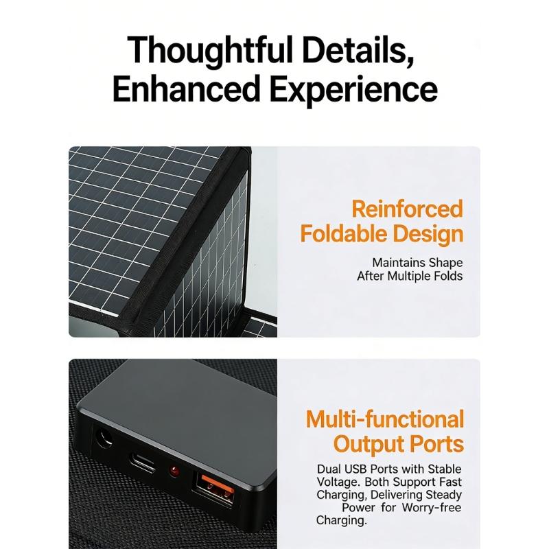 Portables 40W Foldable Solars Chargers Light Weight for Camping Hiking with Phones Tablets Emergency Power