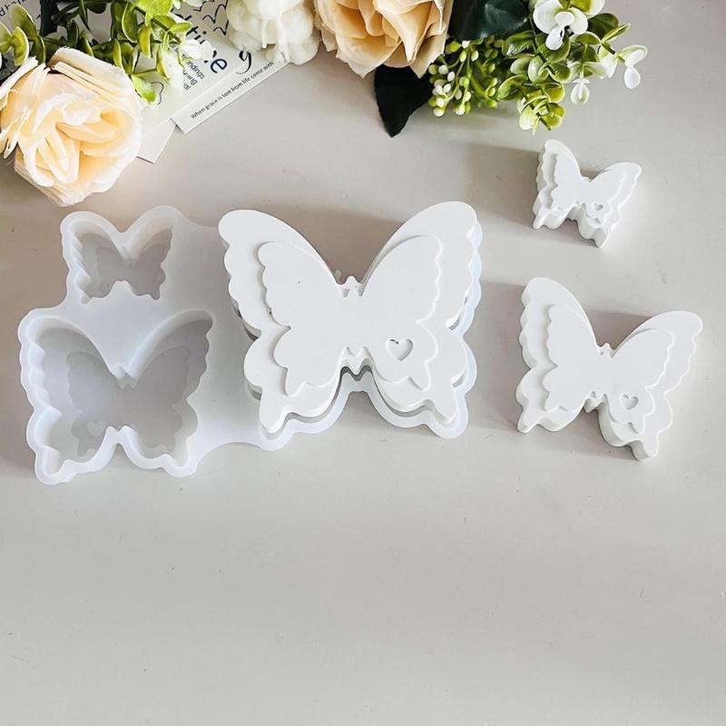 Butterfly Figurine Silicone Candle Molds for Candle Soap Candy Chocolate Temperature Resistant Fondant Silicone Molds