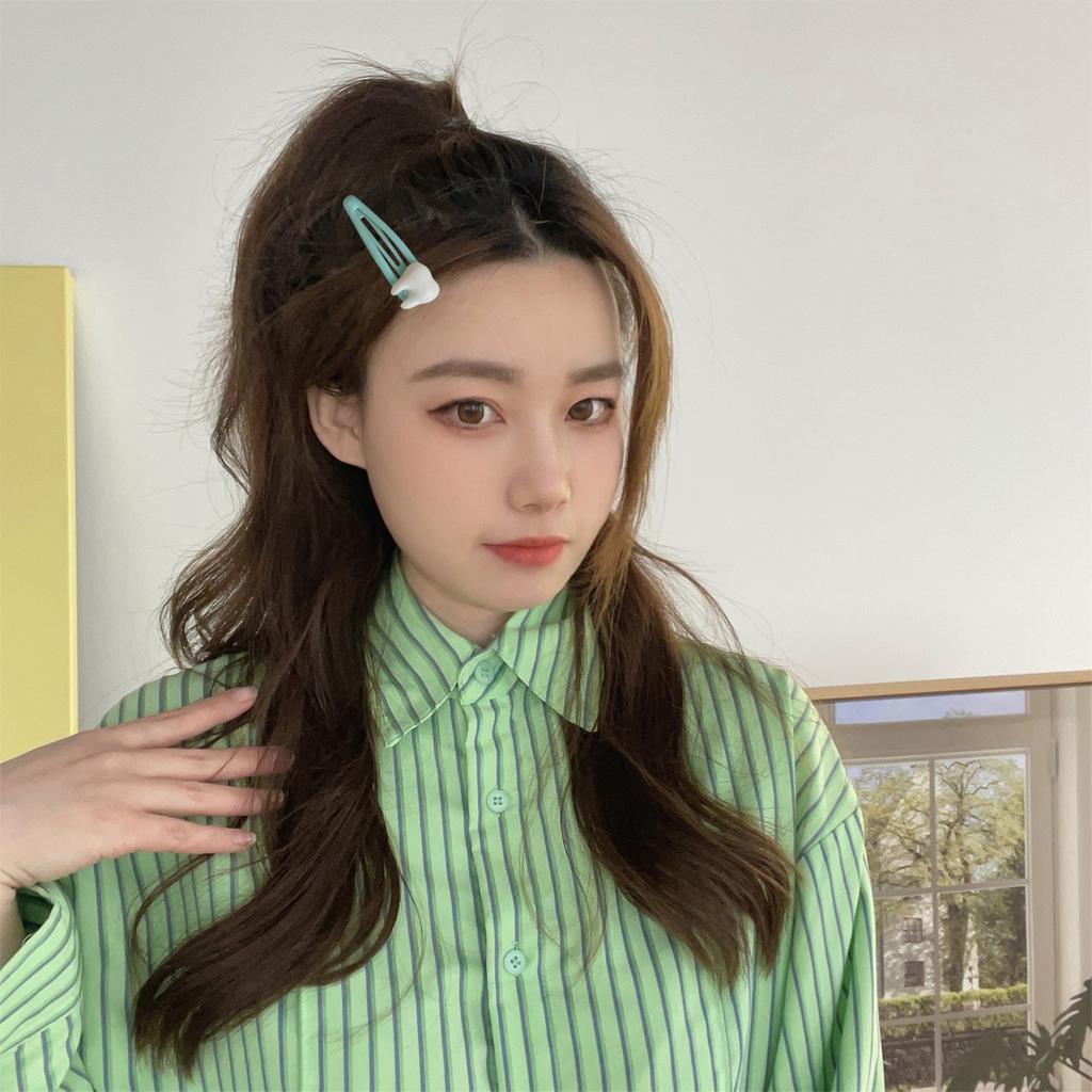Delicate Hair Clip Tooth Y2K Barrettes Clip Harajuku Hairpin Sweet Girls Hair Harajuku Lady Mini Tooth Shape