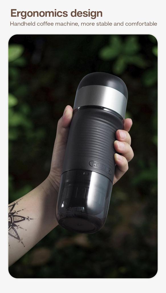 HiBREW H4A 80W Portable Car Coffee Machine, DC 12V 15 Bar Extraction, Hot/Cold 3-in-1 Capsule Coffee Maker