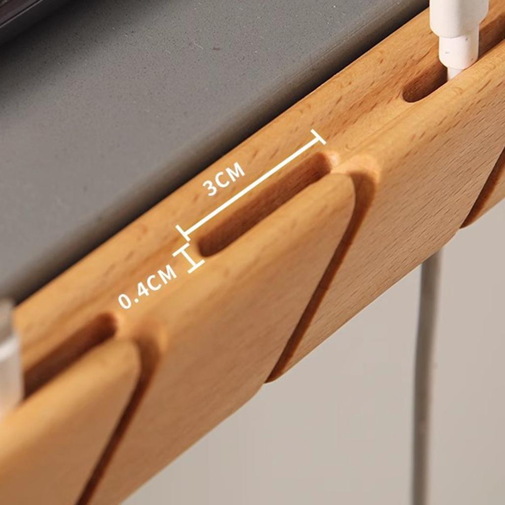 Charm Klebende Schreibtisch Holz Kabelhalter 2/3 Schlitze Kabelmanagement für Home Office Schreibtisch Auto Organisation Kabelbefestiger