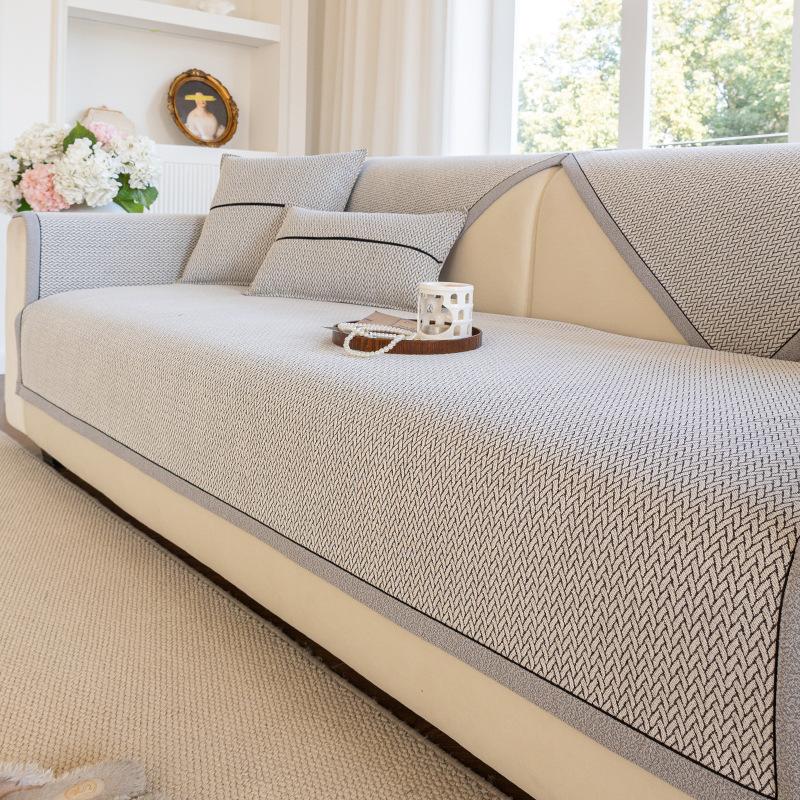 

New Sofa Cushion Four-Season Universal Non-Slip Seat Cushion Chenier Light Luxury High-End Small Fragrant Wind Cover Cover Cloth 70*70cm