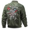 RENHE Military Jacket Mens Workwear Riders Work Use Embroidered Short Length Bike Casual Jumper Spring Summer Autumn Green Size L