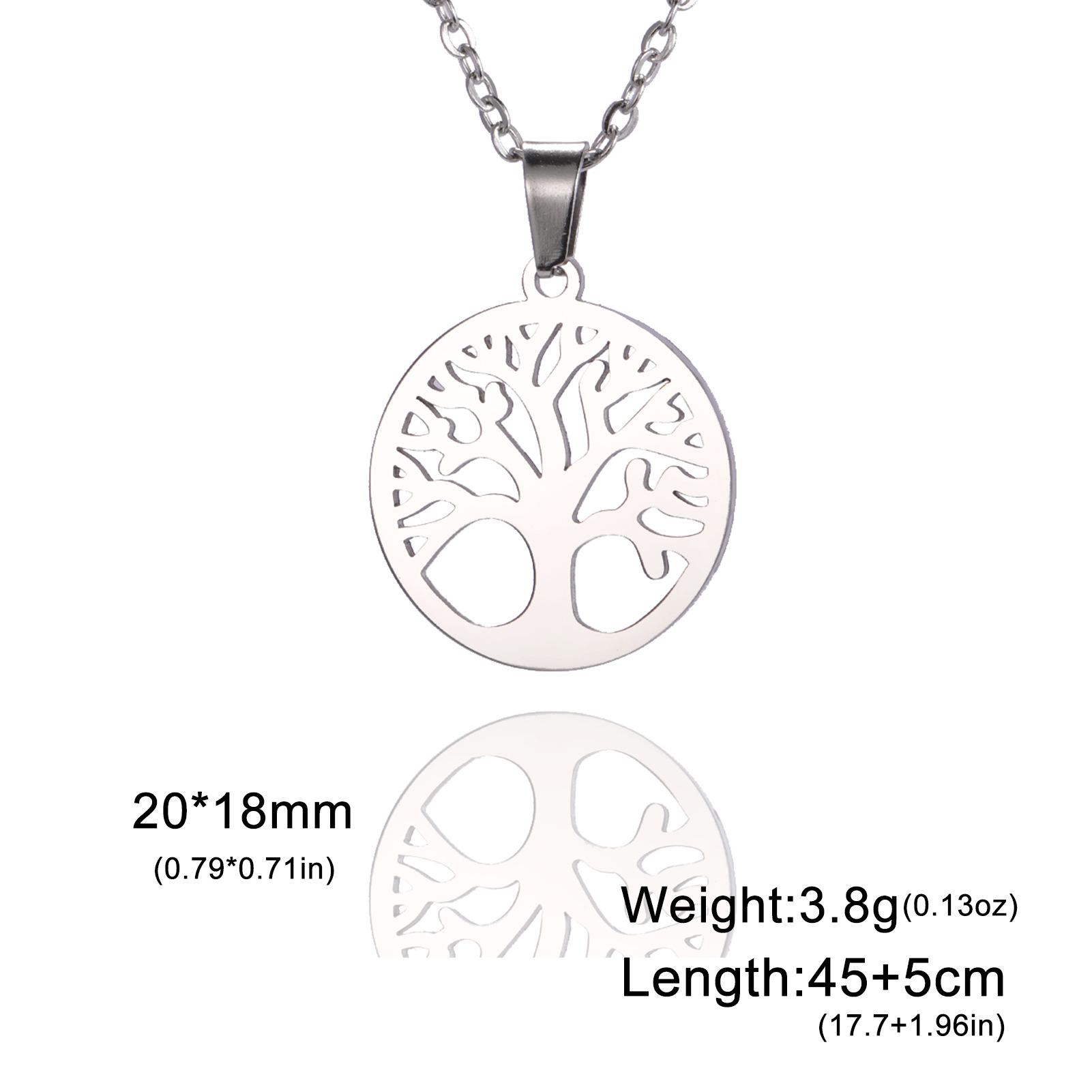 

Lucky Tree Pendant Necklace For Women Delicate Snake Chain Collar Jewelry Gift